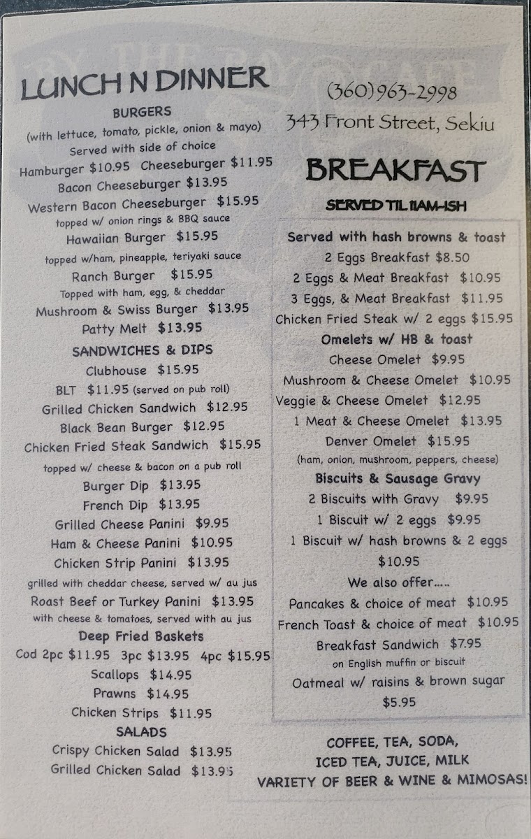 By the Bay Cafe Menu - Image 6